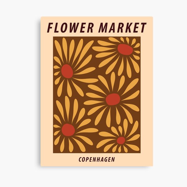 Flower market print, Colorful retro print, Indie decor, Cottagecore, Fun  art, Posters aesthetic, Abstract flowers Poster by Kristinity Art
