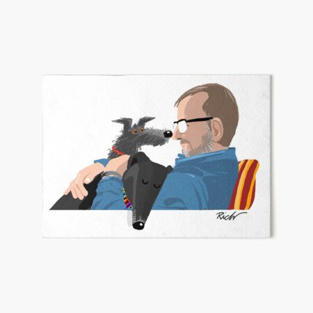 Aperçu de l'œuvre Autoportrait avec chien calme et fou créée et vendue par RichSkipworth.