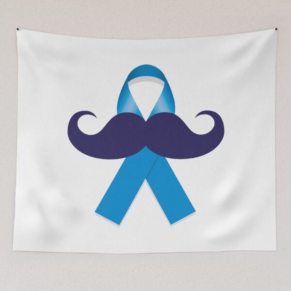 Item preview, November blue, against prostate cancer, blue ribbon with a mustache. Ideal for educational materials and information designed and sold by LucianoCosmo.