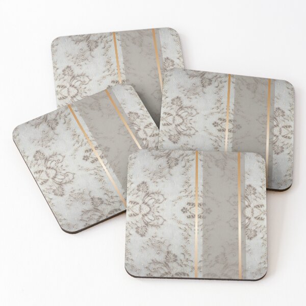 Item preview, Chic Beige Gold Minimal Geometric Floral Lace Pattern  designed and sold by LaceySkies.