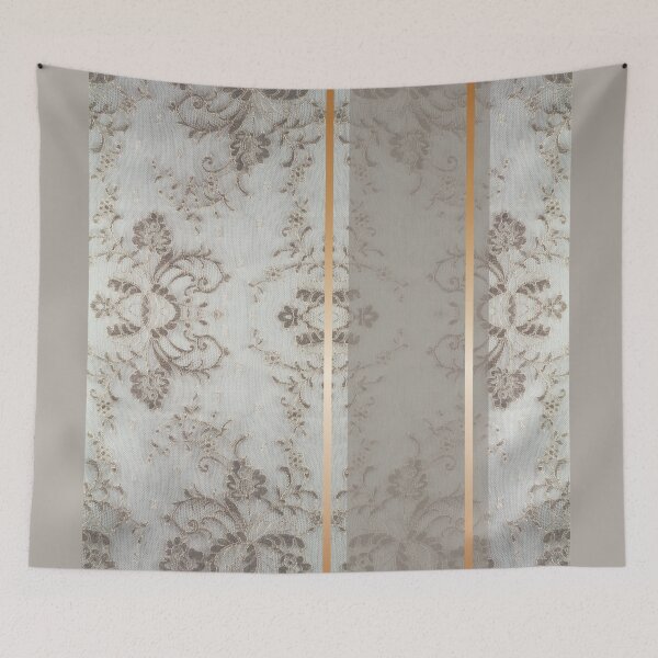 Item preview, Chic Beige Gold Minimal Geometric Floral Lace Pattern  designed and sold by LaceySkies.