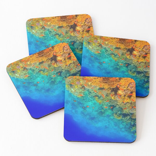 Item preview, Underwater Garden Ocean Coral Reef Blue Yellow Aesthetic designed and sold by Vintage Mag.