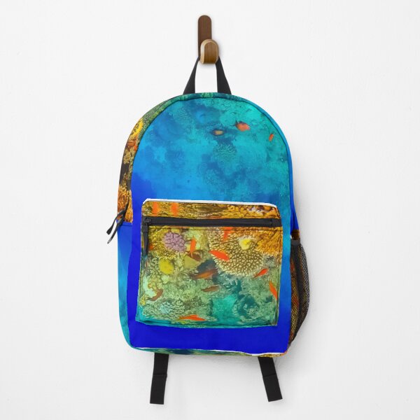 Item preview, Underwater Garden Ocean Coral Reef Blue Yellow Aesthetic designed and sold by Vintage Mag.
