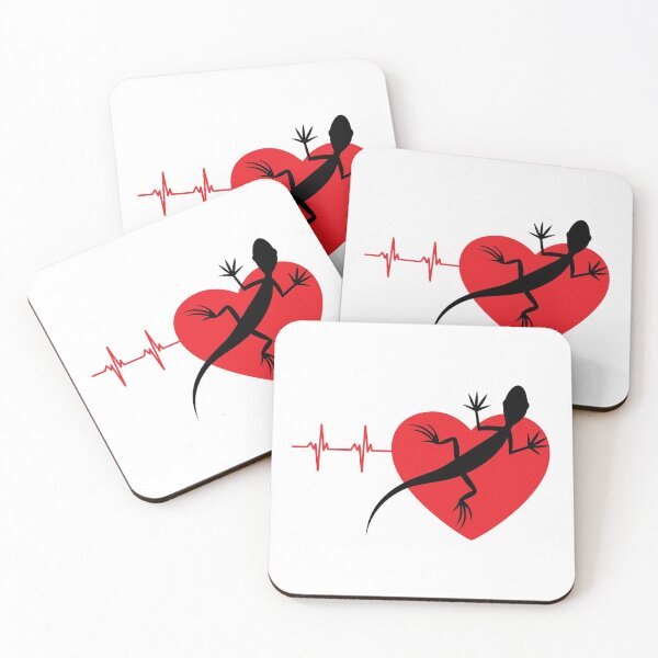 Item preview, Red heart pulse lizard | gift for lizard lover | Lizard keeper designed and sold by OleeVO.