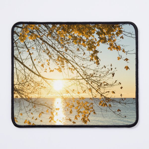 Item preview, Brilliant Yellows and Blues - the Golden Maple on the Lake Shore designed and sold by Georgia Mizuleva.