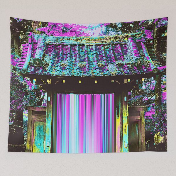 Item preview, Japanese Traditional Archway Vaporwave Glitch Art 01 Japan designed and sold by glitchhub.