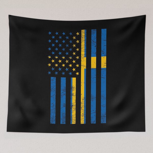Item preview, Sweden America flag designed and sold by Mila1946.