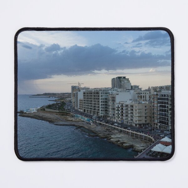 Item preview, Offshore Rainstorm - Sliema's Famous Promenade Waking Up designed and sold by Georgia Mizuleva.