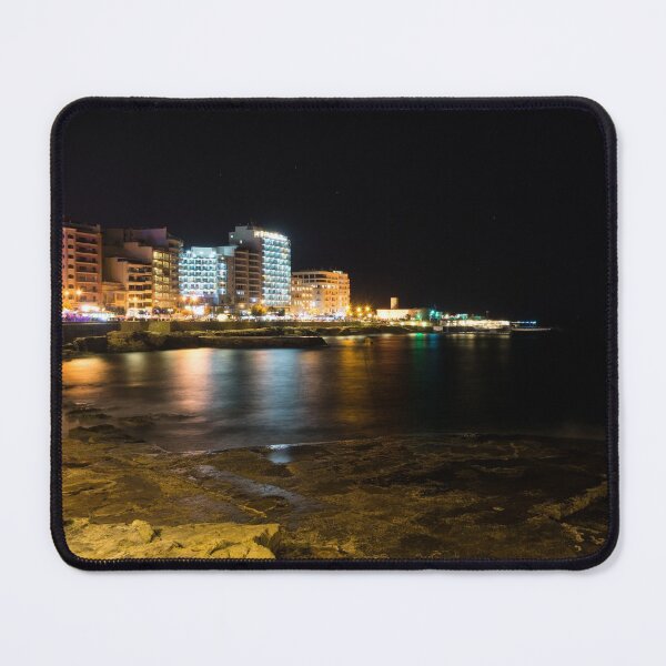 Item preview, Black Night, Bright Lights - Sliema's Famous Waterfront designed and sold by Georgia Mizuleva.