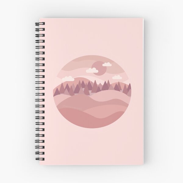 Item preview, Blush Geometric Mountains with Forest designed and sold by WindnWillowsCo.