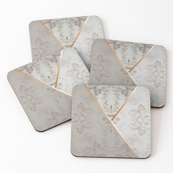 Item preview, Chic Beige Gold Minimal Geometric Floral Lace Pattern  designed and sold by LaceySkies.