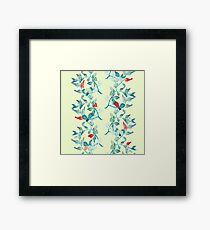 blue leaves Framed Print