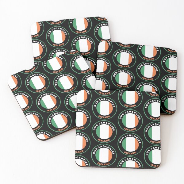 Item preview, Dun Laoghaire Ireland - IE Badge with an Irish Flag Roundlet designed and sold by palmettodigital.