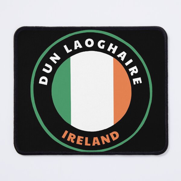 Item preview, Dun Laoghaire Ireland - IE Badge with an Irish Flag Roundlet designed and sold by palmettodigital.