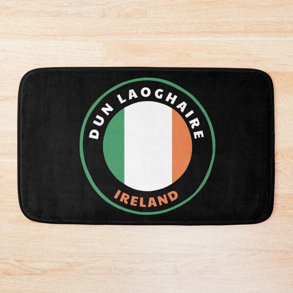 Item preview, Dun Laoghaire Ireland - IE Badge with an Irish Flag Roundlet designed and sold by palmettodigital.