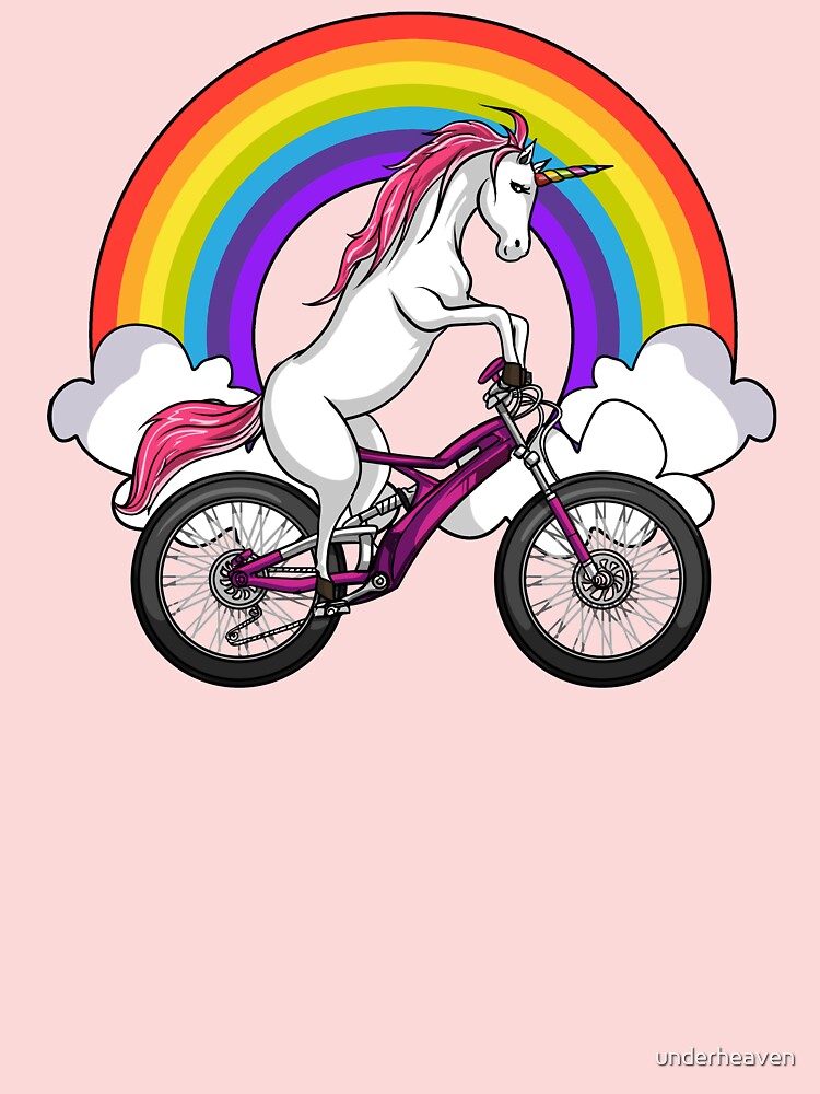 Unicorn Riding Bike Magical Rainbow Bicycle Women Girl Shirt Unicorn Riding Bike Magical Rainbow Bicycle Women Girl Shirt