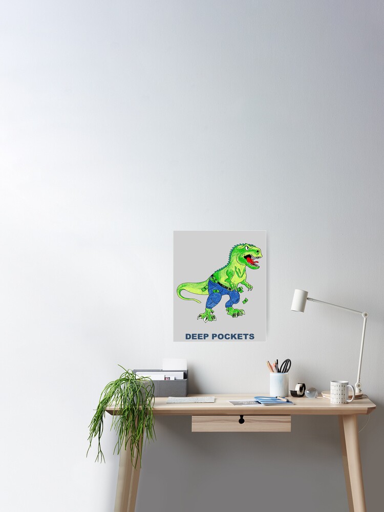 Short Arms And Deep Pockets Fun TRex Illustration  Sticker for Sale by  taiche