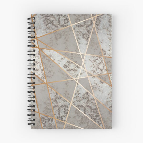 Item preview, Chic Beige Gold Minimal Geometric Floral Lace Pattern designed and sold by LaceySkies.