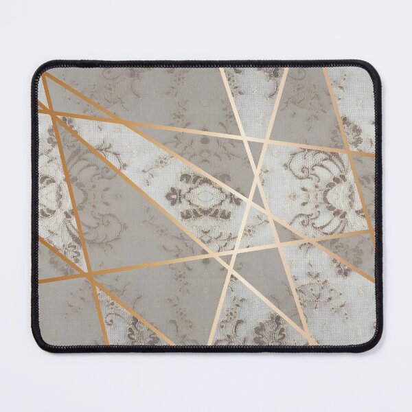 Item preview, Chic Beige Gold Minimal Geometric Floral Lace Pattern designed and sold by LaceySkies.