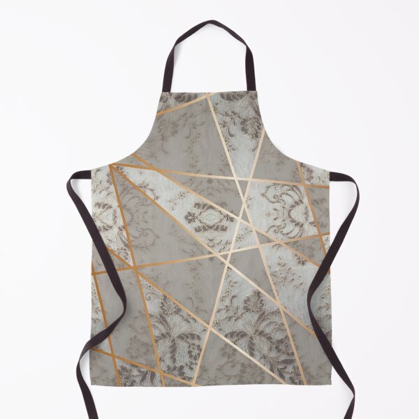 Item preview, Chic Beige Gold Minimal Geometric Floral Lace Pattern designed and sold by LaceySkies.