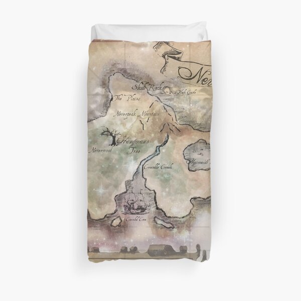 Classic Neverland Map Blanket King Size Duvet Cover