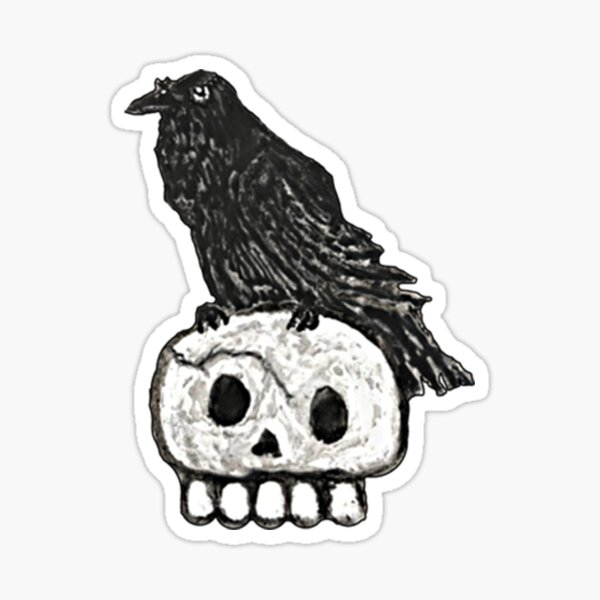 Item preview, Nevermore Raven On Skull designed and sold by vovawilson.