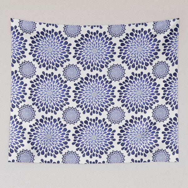 Item preview, Stary Blue Floral Pattern designed and sold by Swags.