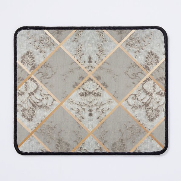 Item preview, Chic Beige Gold Minimal Geometric Floral Lace Pattern designed and sold by LaceySkies.