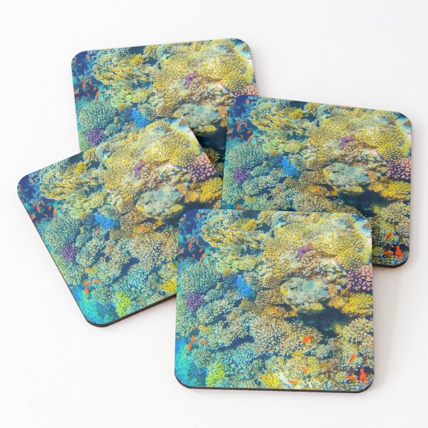 Item preview,  Underwater Garden Ocean Coral Reef Blue Yellow Aesthetic designed and sold by Vintage Mag.