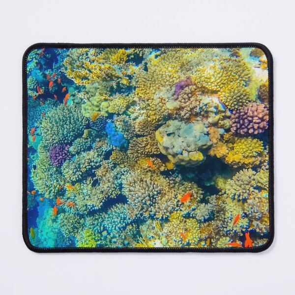 Item preview, Underwater Garden Ocean Coral Reef Blue Yellow Aesthetic designed and sold by Vintage Mag.
