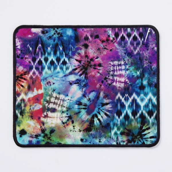 Item preview, Violet and Aqua Summer Tie Dye Batik Wax Tie Die Print designed and sold by paperandfrill.