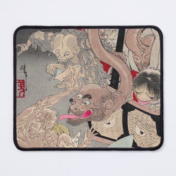 Item preview, Serpent Monster Ghost Fairy Tale Japanese Ukiyo-e Vintage Art designed and sold by VintageArchive.