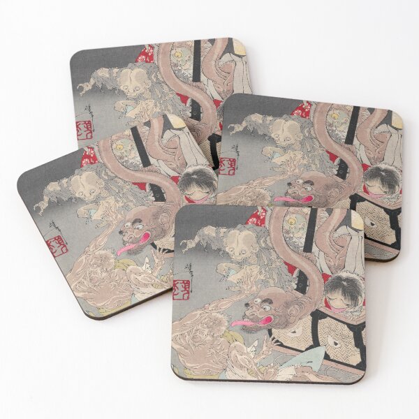 Item preview, Serpent Monster Ghost Fairy Tale Japanese Ukiyo-e Vintage Art designed and sold by VintageArchive.