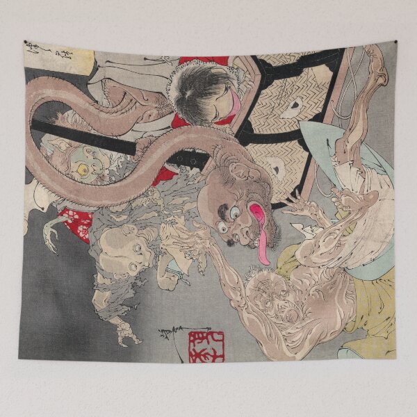 Item preview, Serpent Monster Ghost Fairy Tale Japanese Ukiyo-e Vintage Art designed and sold by VintageArchive.