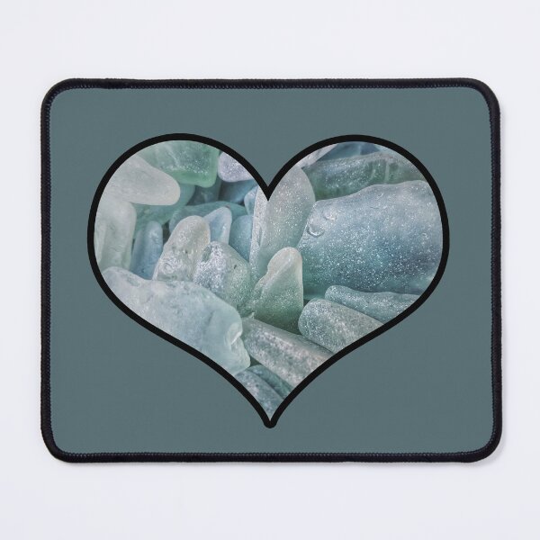Item preview, Sea Glass Turquoise Heart with thick Black Trim designed and sold by Beachy.
