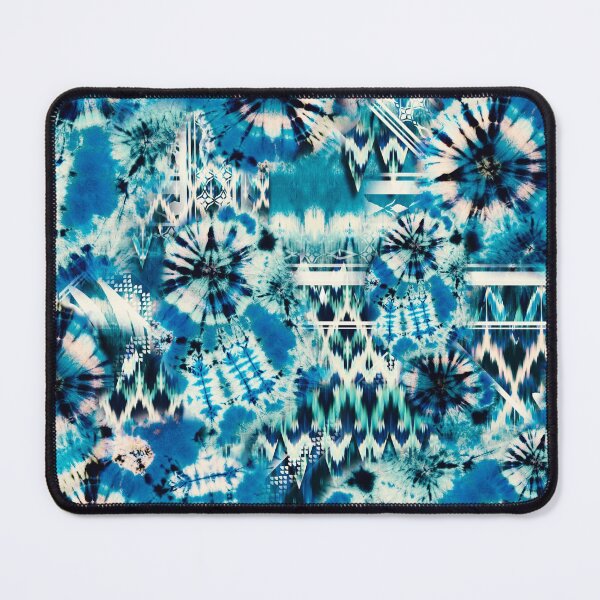 Item preview, Aqua Summer Tie Dye Batik Wax Tie Die Print designed and sold by paperandfrill.