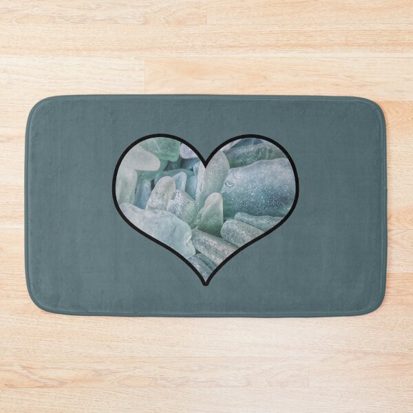 Item preview, Sea Glass Turquoise Heart with thick Black Trim designed and sold by Beachy.