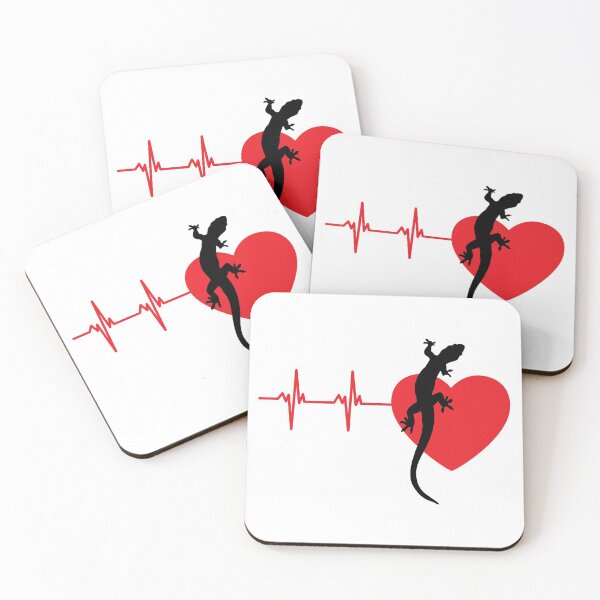 Item preview, Red heart pulse gecko | Gift for leopard gecko keeper | gecko owner designed and sold by OleeVO.