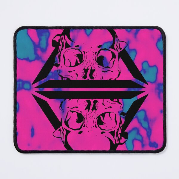 Item preview, hand-drawn dark skulls logo on cool background with fresh colors designed and sold by Half Mess.