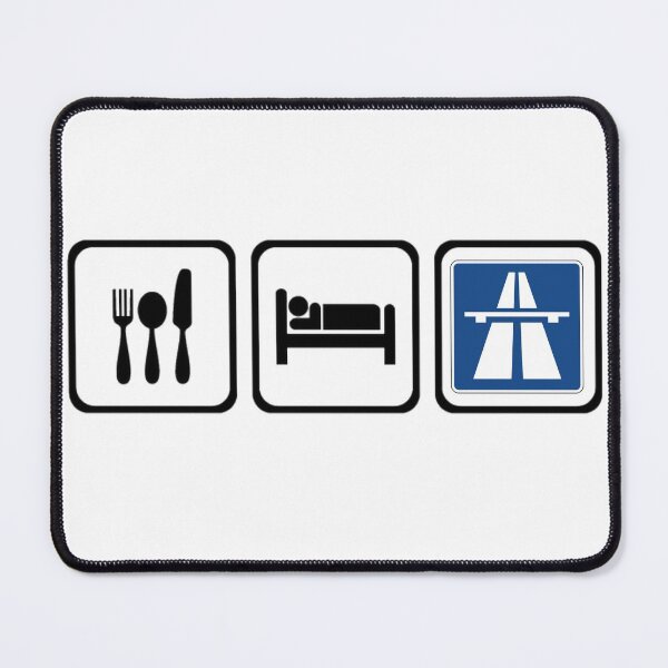Item preview, Eat Sleep Autobahn Repeat Poster – German High Speed Driving Art designed and sold by Road To Track.