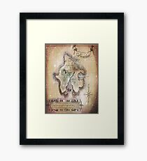 Twin size Classic Neverland Map Framed Print