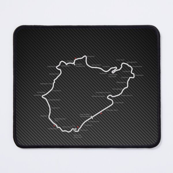 Item preview, Nordschleife Carbon Fiber Background Poster – Green Hell Track Art designed and sold by Road To Track.