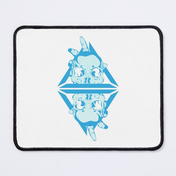 Item preview, hand-drawn skulls logo of simple shapes with fresh blue colors designed and sold by Half Mess.