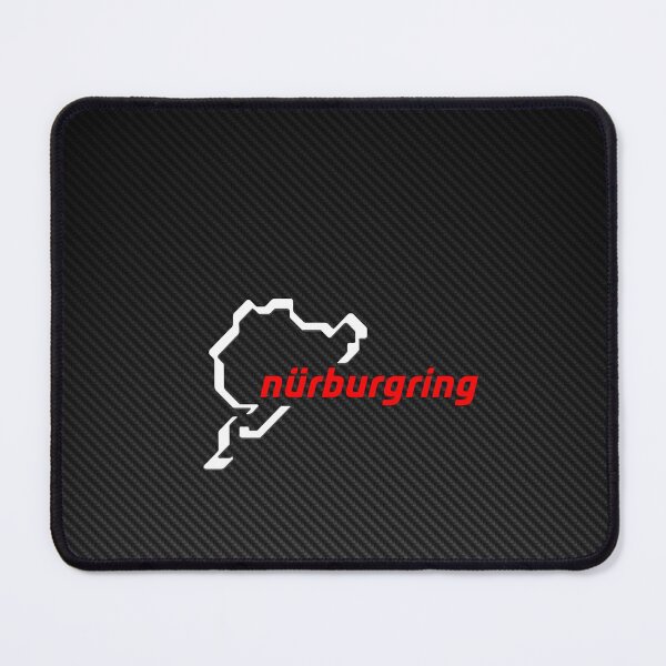Item preview, Nürburgring Carbon Fiber White Red – Nordschleife Track Outline, German Racing Circuit, Motorsport Design designed and sold by Road To Track.