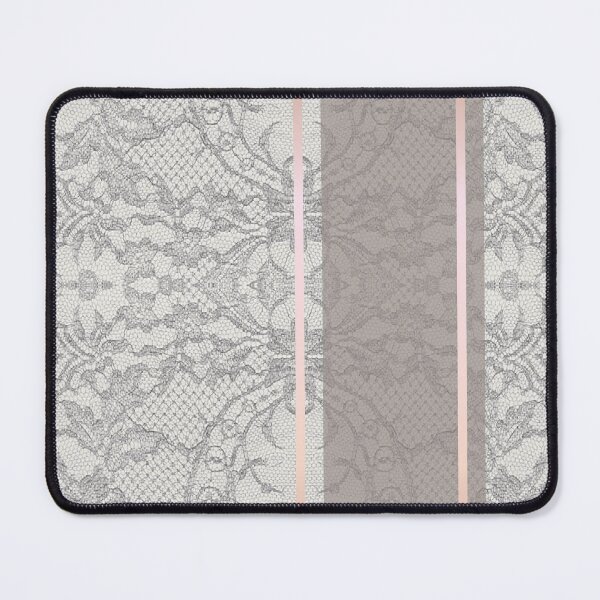 Item preview, Chic Grey Beige Rosegold Minimal Geometric Floral Lace Pattern designed and sold by LaceySkies.