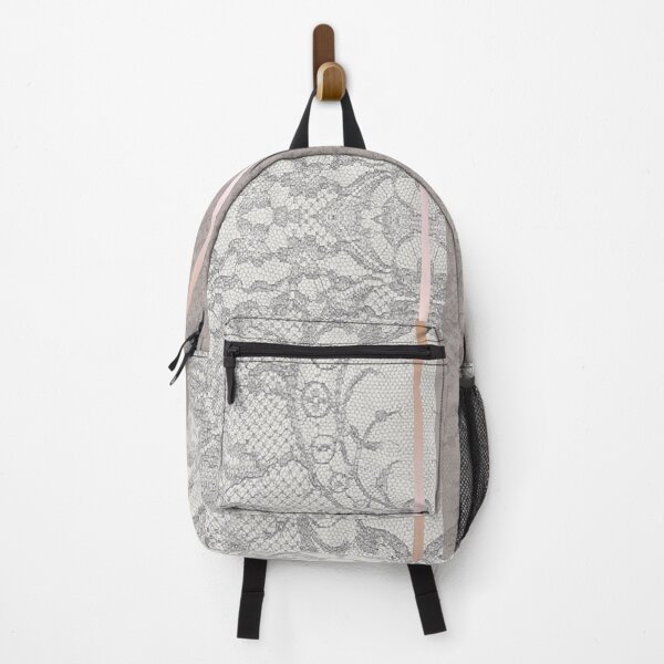 Item preview, Chic Grey Beige Rosegold Minimal Geometric Floral Lace Pattern designed and sold by LaceySkies.