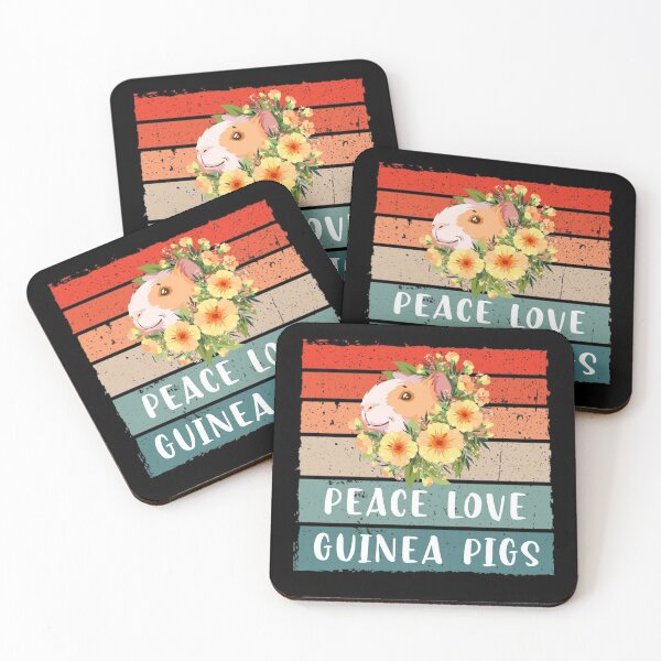 Aperçu de l'œuvre Cochons d'Inde, fleurs, paix amour cochons d'Inde créée et vendue par ThommyBLN.