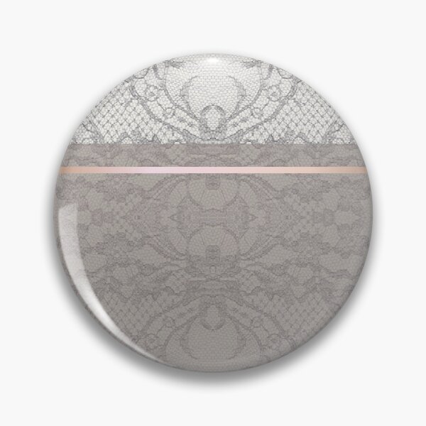 Item preview, Chic Grey Beige Rosegold Minimal Geometric Floral Lace Pattern  designed and sold by LaceySkies.