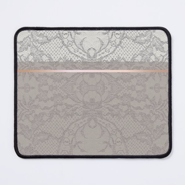 Item preview, Chic Grey Beige Rosegold Minimal Geometric Floral Lace Pattern designed and sold by LaceySkies.