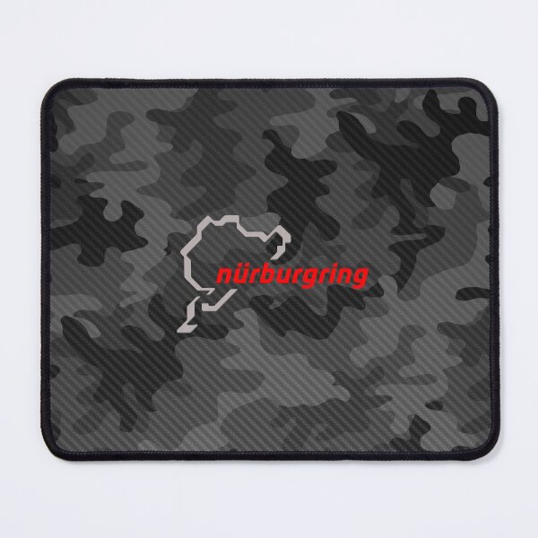 Item preview, Nürburgring Nordschleife logo on carbon camouflage – racing track design designed and sold by Road To Track.